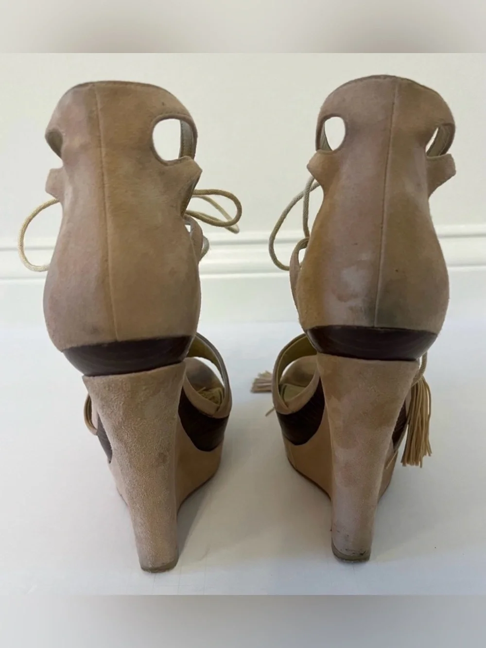 Vintage Rachel Zoe Kanye Platform Wedge in Blush